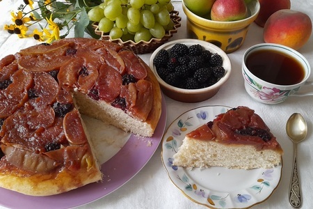 Дрожжевой пирог с яблоками и ежевикой: шаг 20
