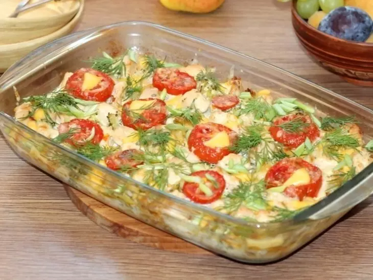 Куриная грудка с овощами в сметанном соусе: шаг 17