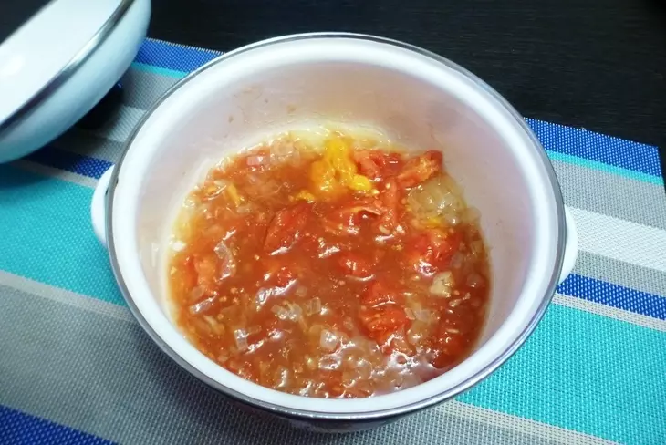 Томатный суп с сыром: шаг 2