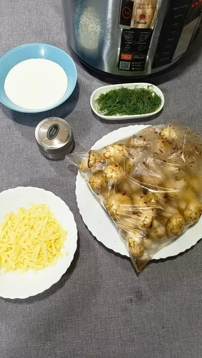 Сливочные грибы с сыром: шаг 3