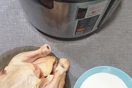 Курица на соли в мультиварке: шаг 2