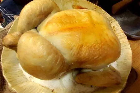 Курица в духовке на соли: шаг 3