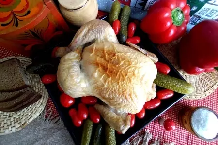Курица в духовке на соли: шаг 4