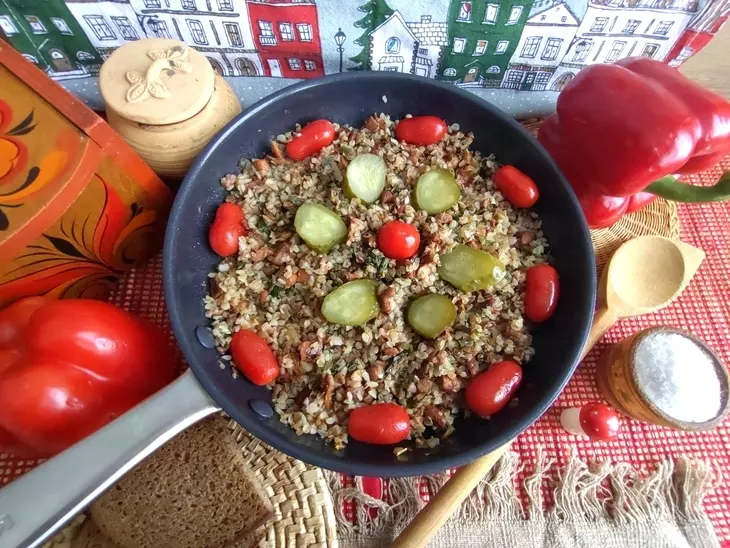 Гречневая каша с лисичками: шаг 10