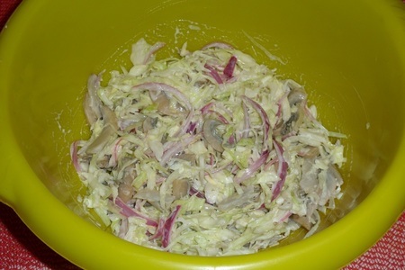 Salad "hare joy"  with cabbage and sauce "Mahe's" : step 11