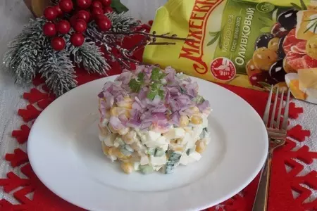 Салат "веселый краб" с майонезом "махеевъ": шаг 8