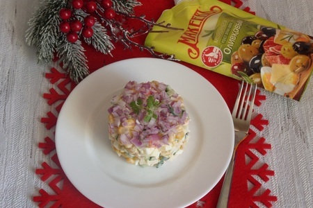 Salad "funny crab" with mayonnaise "Mahe's": step 9
