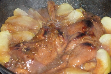 Chicken in apples "granular" mustard "Mahe's" : step 15