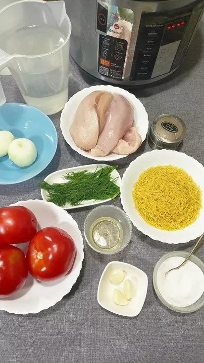 Куриный суп по-турецки в мультиварке: шаг 1