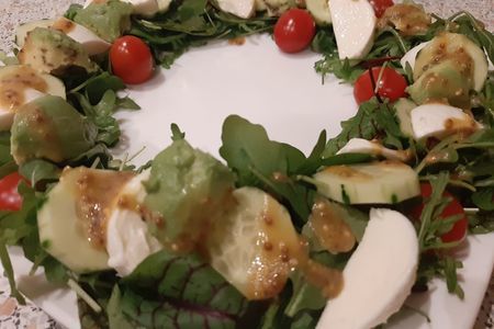 Salad "New Year" with dressing based on Dijon mustard Maheev: step 4