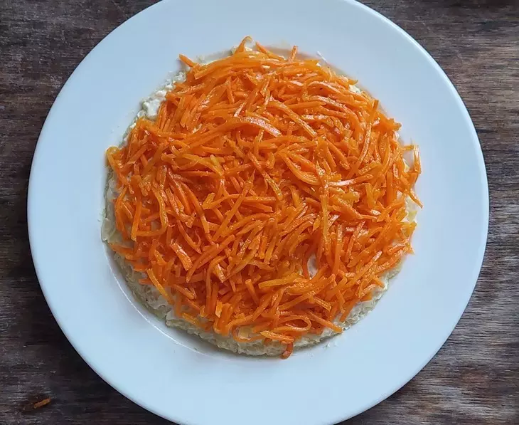 Салат с курицей и морковью по-корейски "ёлочная игрушка махеевъ": шаг 3