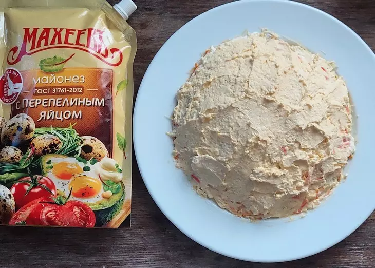 Салат с курицей и морковью по-корейски "ёлочная игрушка махеевъ": шаг 6