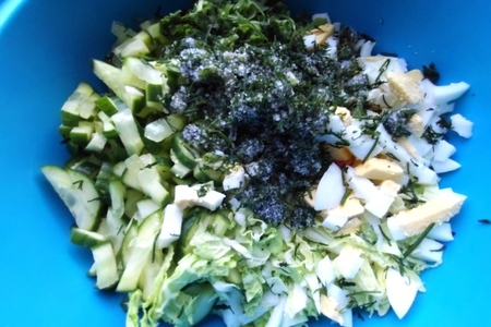 Salad with tuna (without mayonnaise): step 5