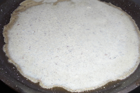 Keten tohumlu kenevir krep "sağlıklı atıştırmalık" # Shrovetide: adım 5