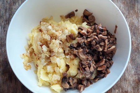 Блины с картофелем и грибами "гармошка" #масленица2023: шаг 5