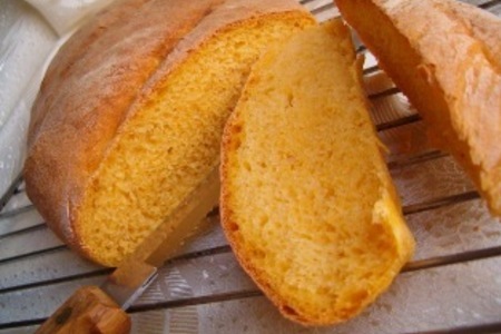 Хлеб с бататом,чесноком и перцем.: шаг 4