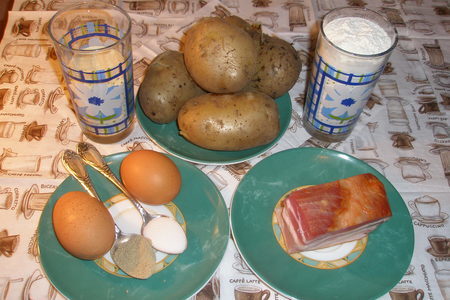 Картофельный рулет с грудинкой (или картофельные кнедлики): шаг 1