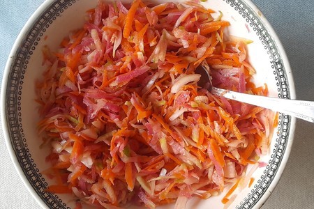 Салат с редькой и морковью: шаг 10
