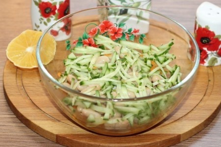Постный салат с фасолью и овощами: шаг 4