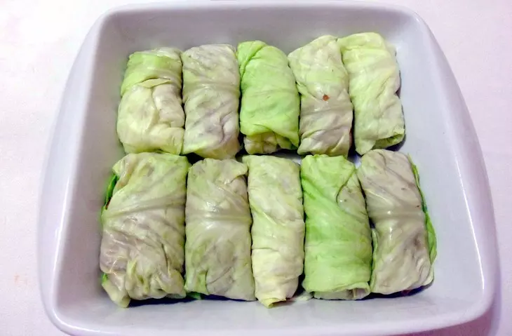 Голубцы с фасолью и грибами: шаг 5
