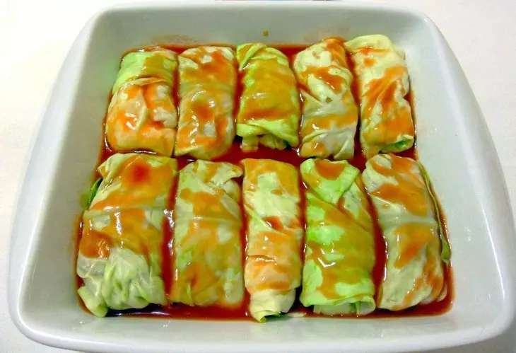 Голубцы с фасолью и грибами: шаг 6