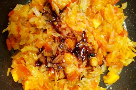 Фунчоза с овощами и грибами: шаг 6
