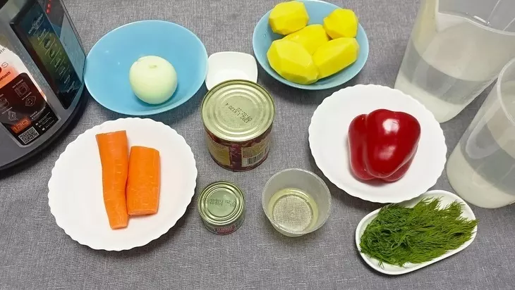 Постный суп с фасолью — рецепт вкусного супчика в мультиварке: шаг 1