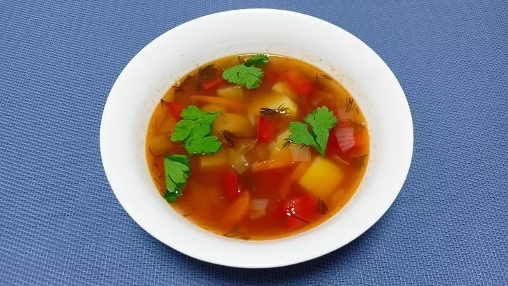 Постный суп с фасолью — рецепт вкусного супчика в мультиварке: шаг 6