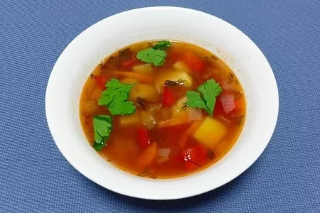 Постный суп с фасолью — рецепт вкусного супчика в мультиварке: шаг 6