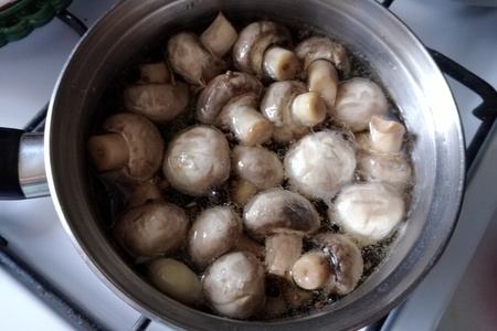 Quick marinated champignons for baked potatoes: step 3