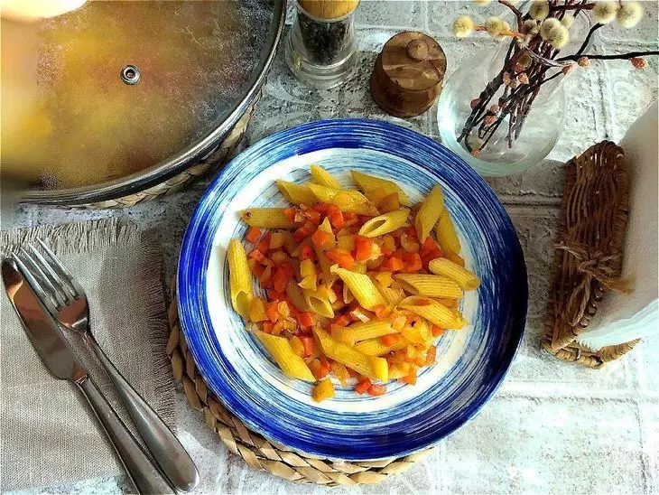 Пенне с овощами и яблоком: шаг 10