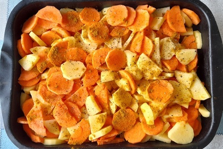 Пряные запечённые картофель и морковь: шаг 6