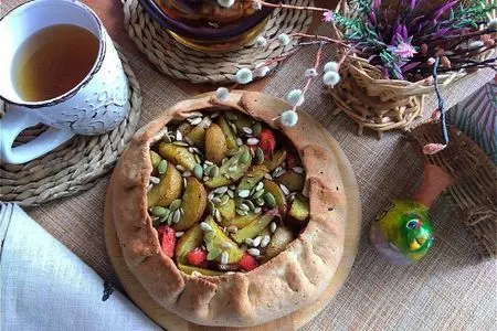 Ржано-пшеничная галета с печёным картофелем и болгарским перцем: шаг 13
