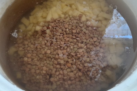 Lean borscht with lentils: step 3