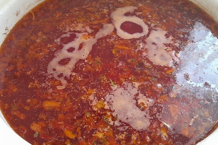 Lean borscht with lentils: step 13