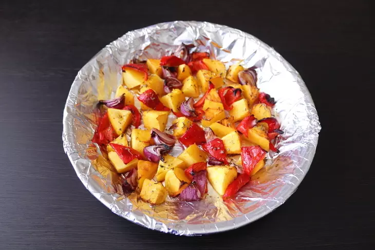 Теплый салат из запеченной тыквы и кускуса: шаг 5