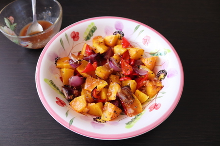 Теплый салат из запеченной тыквы и кускуса: шаг 6