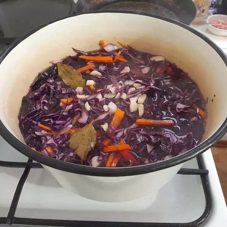 Маринованная краснокочанная капуста: шаг 6