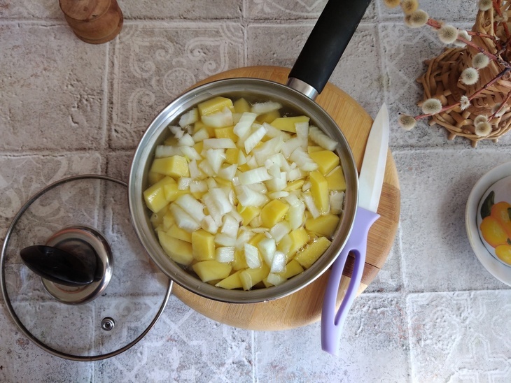Картофельное пюре с оливками: шаг 2
