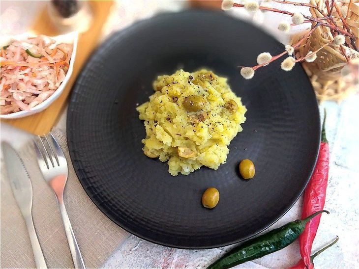 Картофельное пюре с оливками: шаг 7