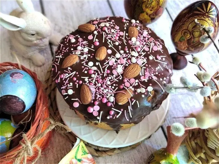 Миндальный кулич на йогурте: шаг 14