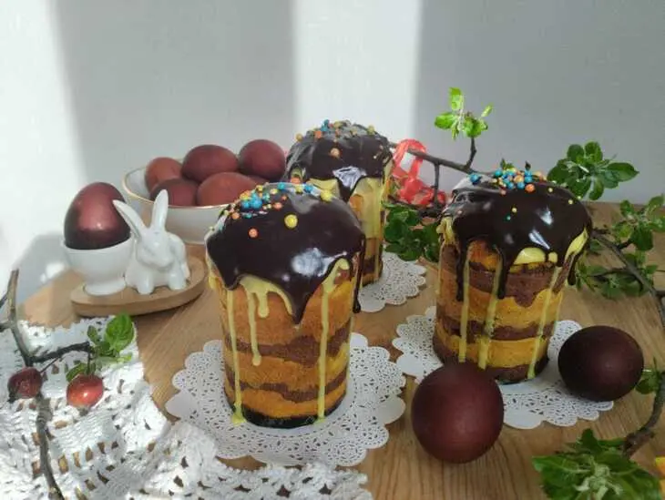 Апельсиново-шоколадный кулич: шаг 22