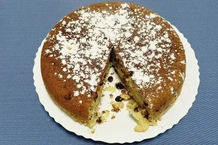 Манник на ряженке с изюмом: шаг 7