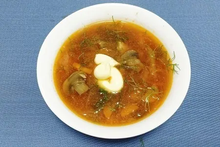 Щи со свининой и грибами — рецепт вкусного первого в мультиварке: шаг 7