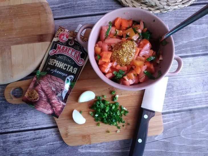 Брускетта с маринованными овощами и зернистой горчицей #махеевъ.: шаг 5
