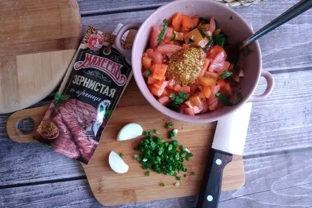 Брускетта с маринованными овощами и зернистой горчицей #махеевъ.: шаг 5