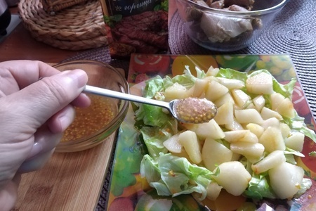 Салат из груши и индейки с пикантной заправкой: шаг 7