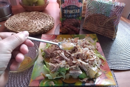 Салат из груши и индейки с пикантной заправкой: шаг 8