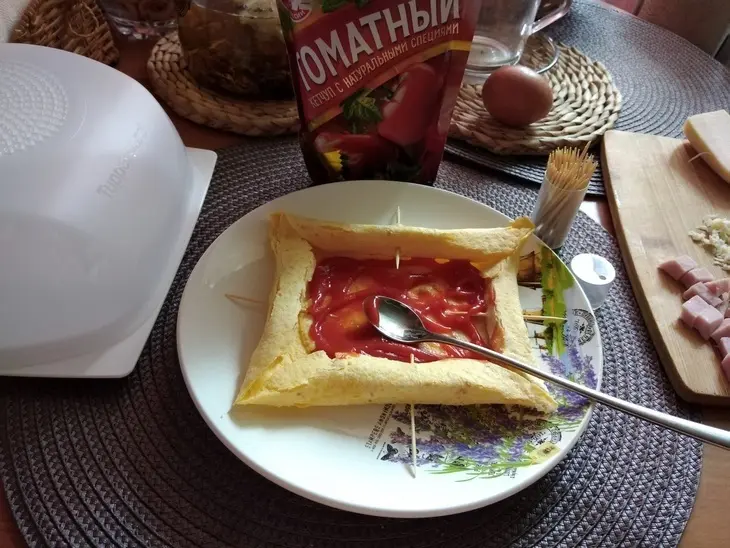 Сырная лепёшка с глазуньей #махеевъ: шаг 3