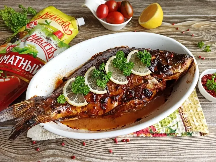Запеченный карп с чесноком #махеевъ: шаг 6